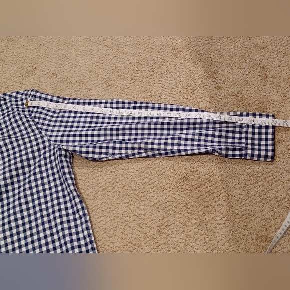 Men's Blue Checkered Long Sleeved Button Down Shirt By Daniel Hechter Paris -XL - Picture 8 of 8